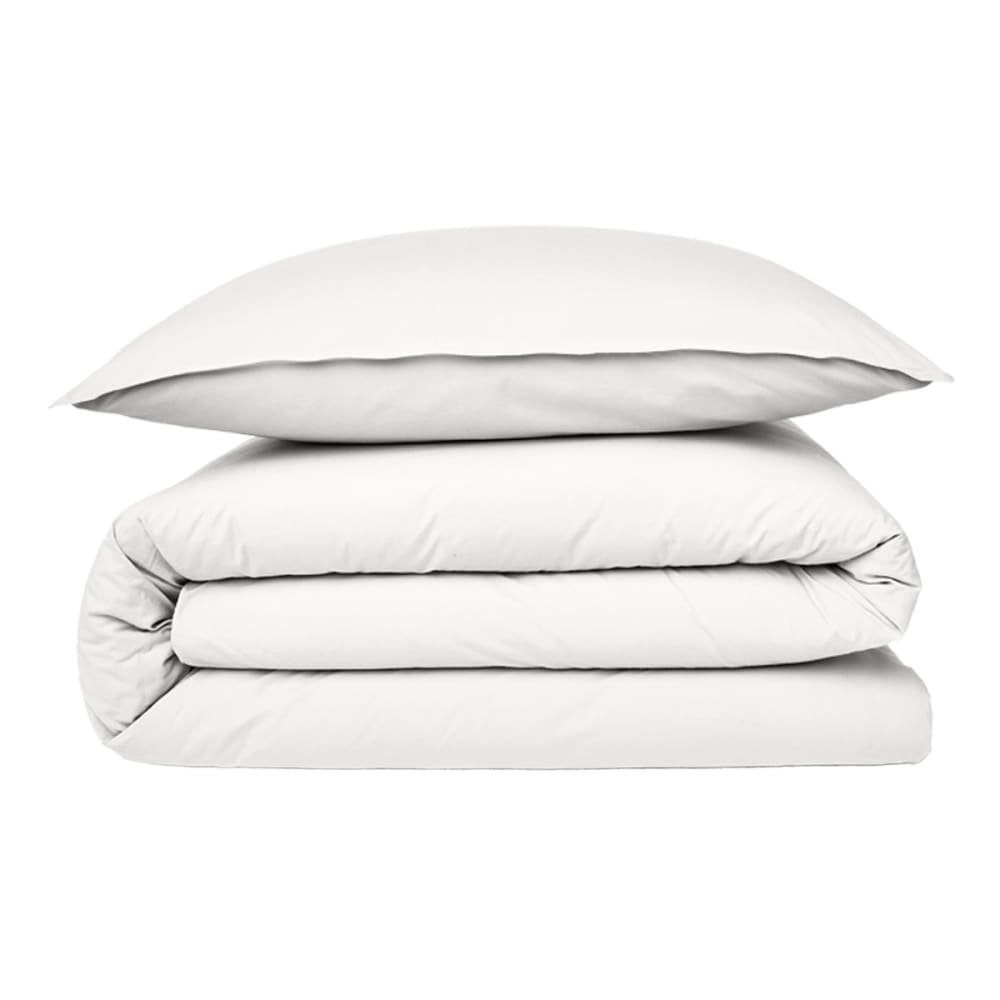 Housse de couette coton unie blanc 260x240cm - Maisons du Monde