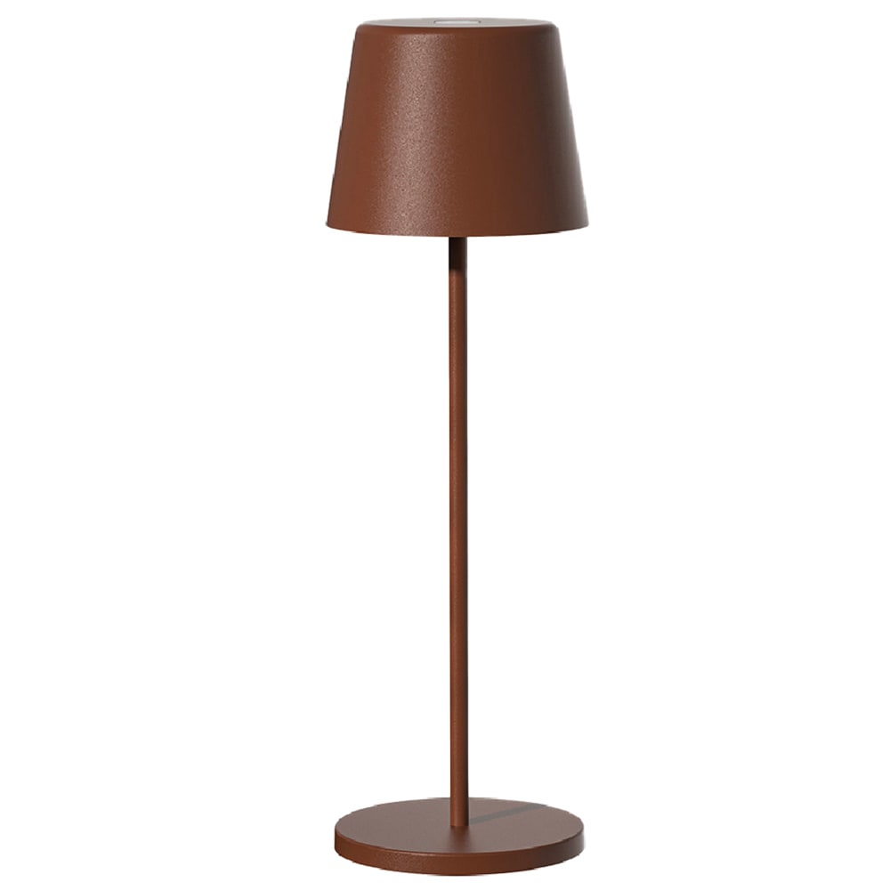 Lampe de table sans fil Acier Marron h38cm