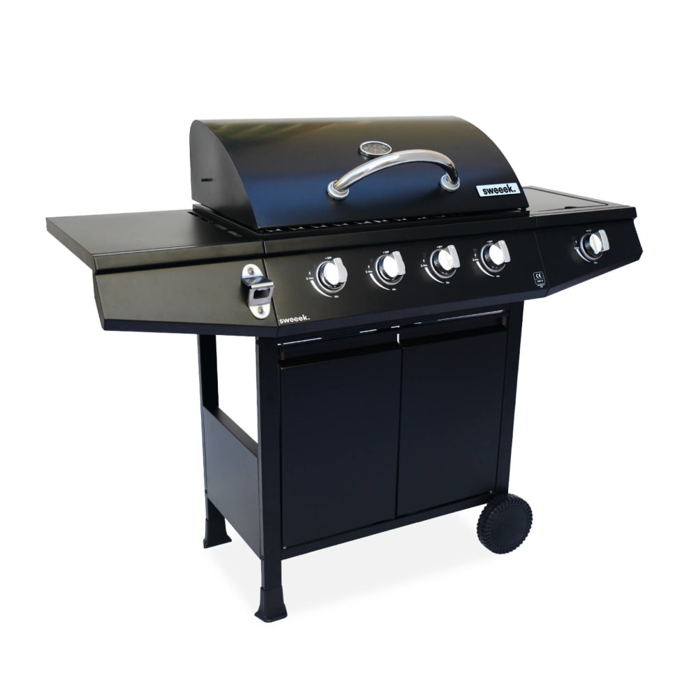 Barbecue au gaz 4 brûleurs avec feu latéral