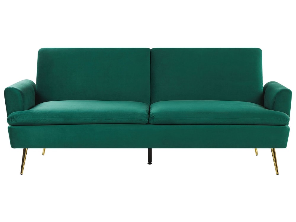 Canapé-lit 3 places - velours vert