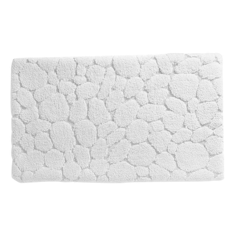 Tapis de bain en coton blanc 60x100cm