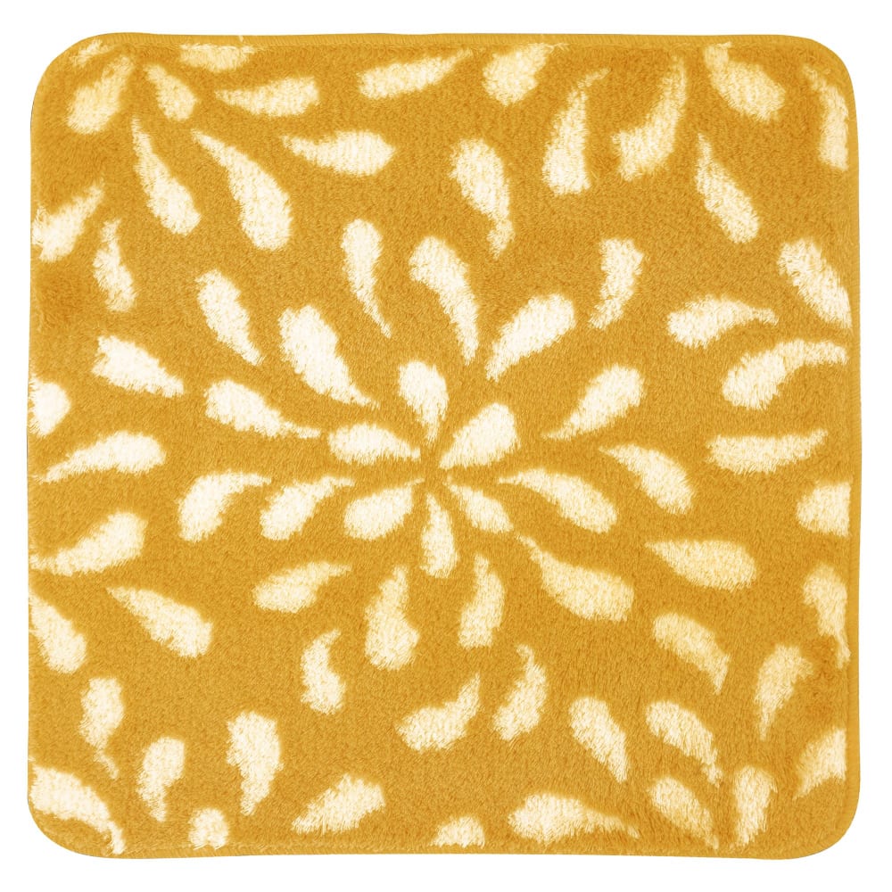 Tapis de bain en polyester 1800 g/m² jaune 50x80cm