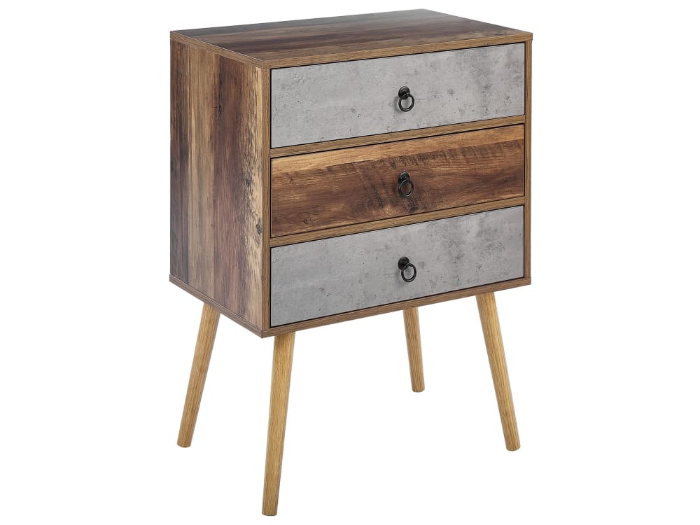 Commode à 3 tiroirs - gris