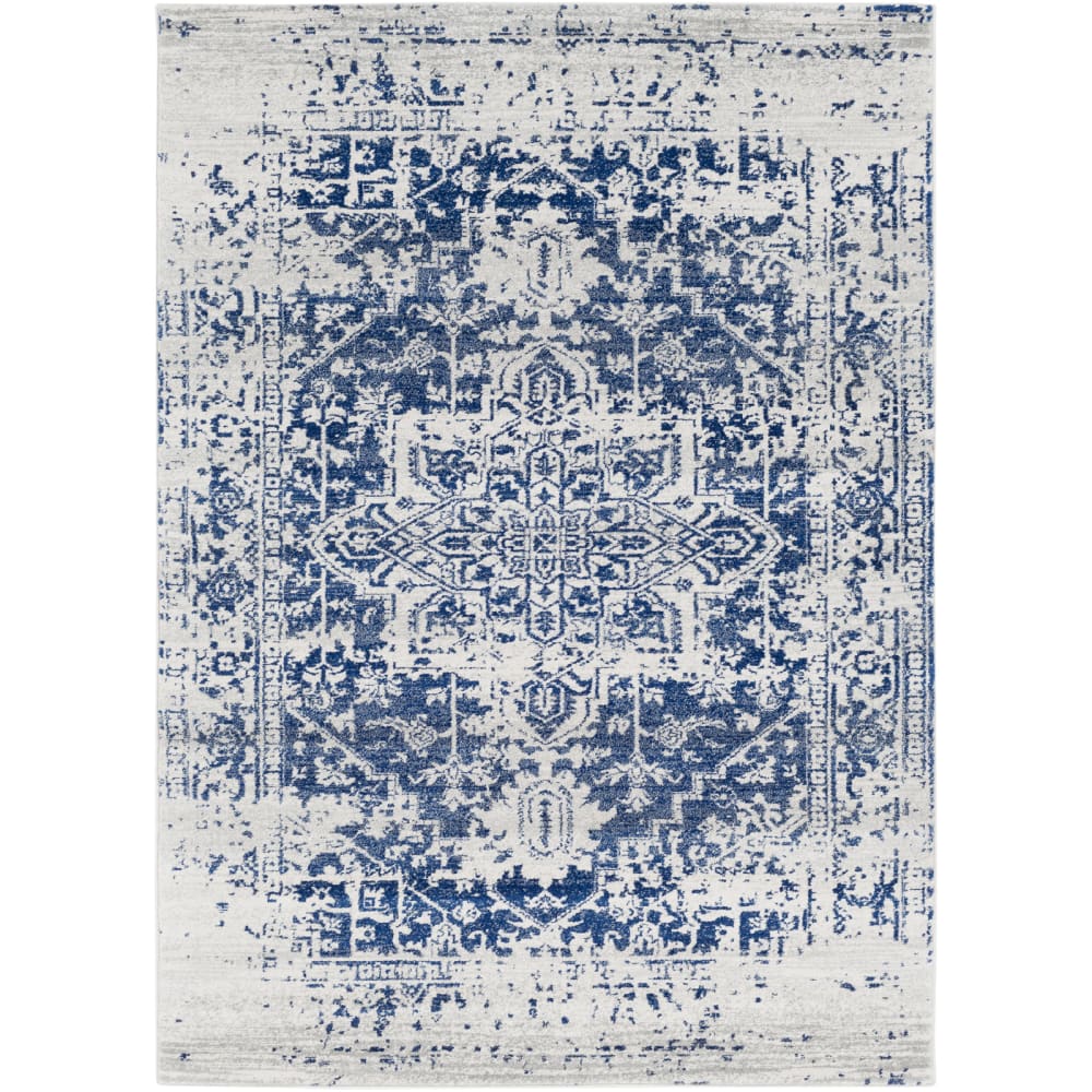 Tappeto vintage orientale blu/bianco 120x170 - Livabliss