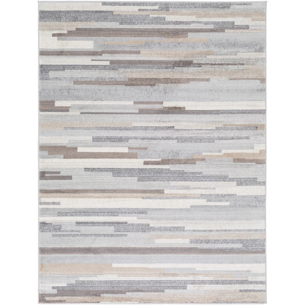 Moderner Skandinavischer Teppich Weiß/Braun 200x275 - Maisons Du