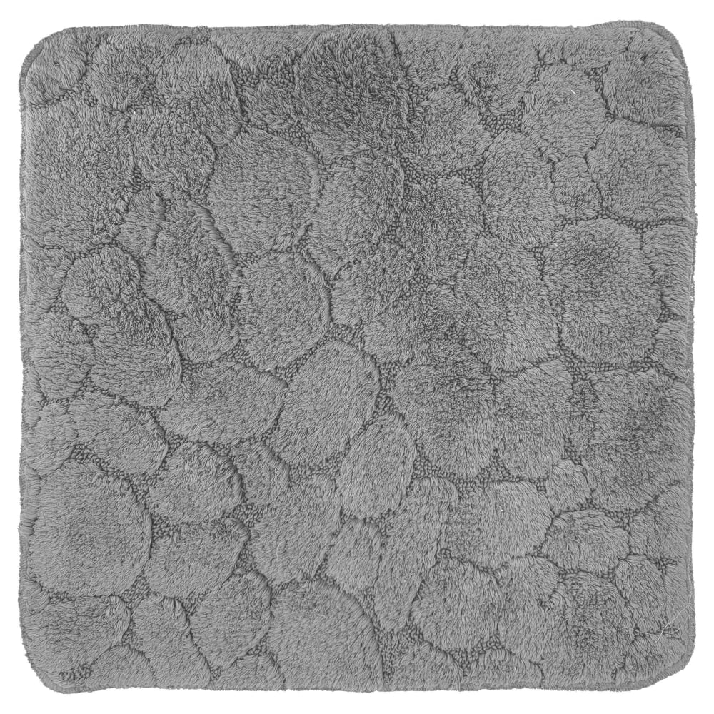 Tapis de bain en coton gris 60x100cm — vue 4