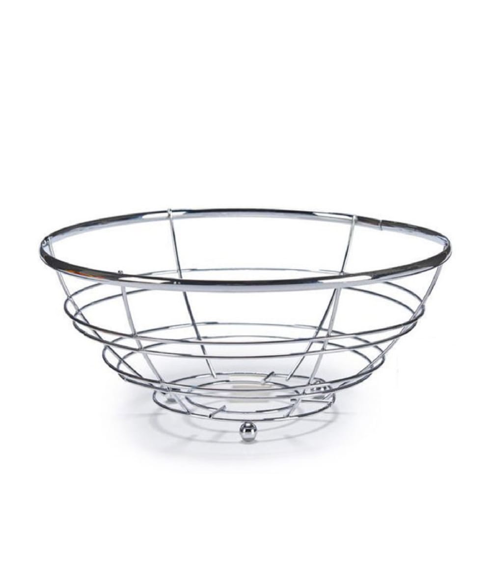 WADIGA Belle corbeille à fruits en métal argenté. Dimensions: diamètre 27.5cm x Hauteur 11.5cm Couleur: Argenté Matière: Métal