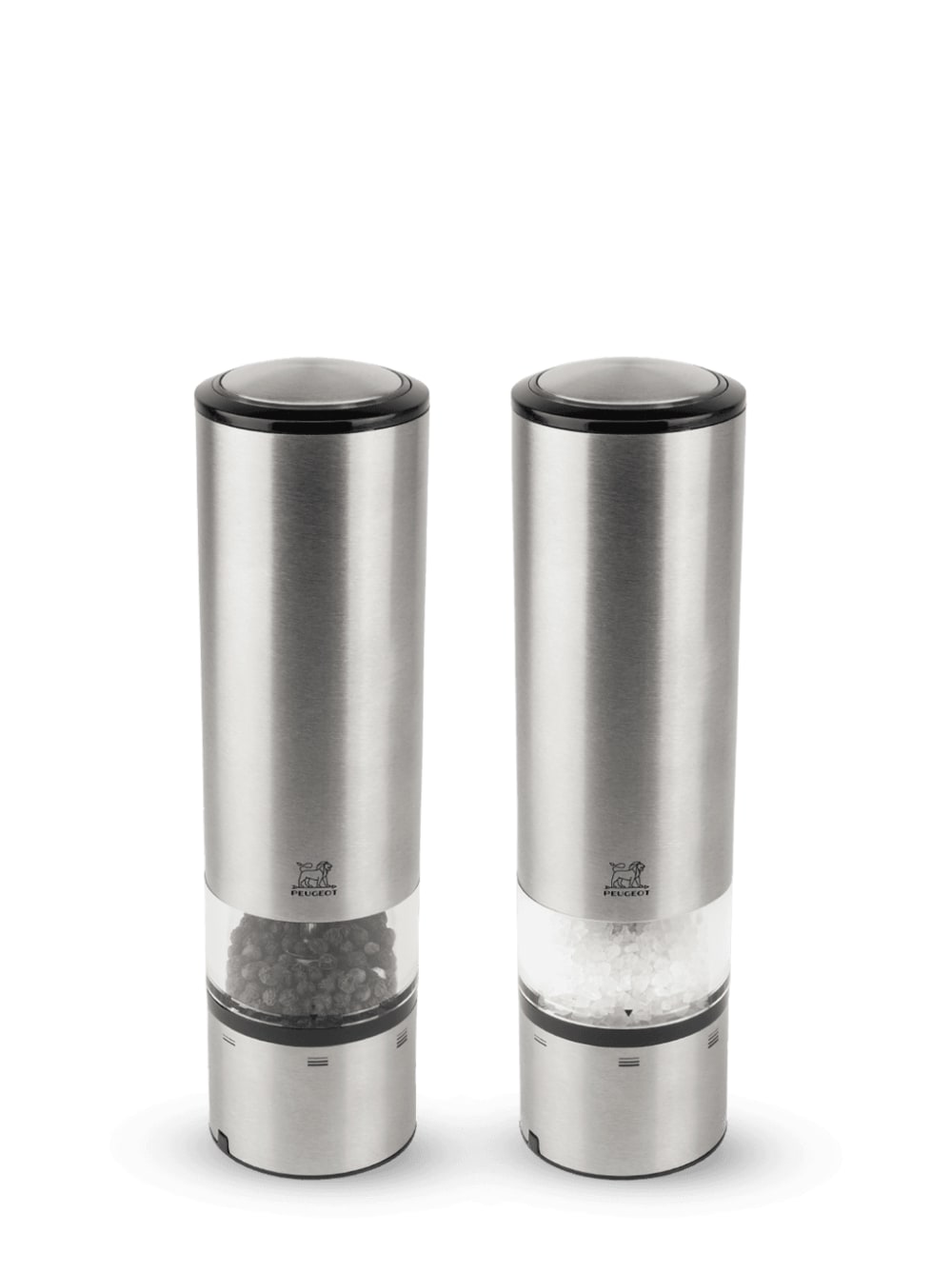 Duo de moulins poivre et sel électriques inox H20cm