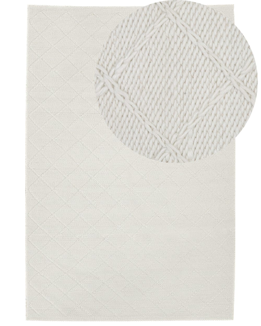 Tapis en tissu blanc 230x160cm