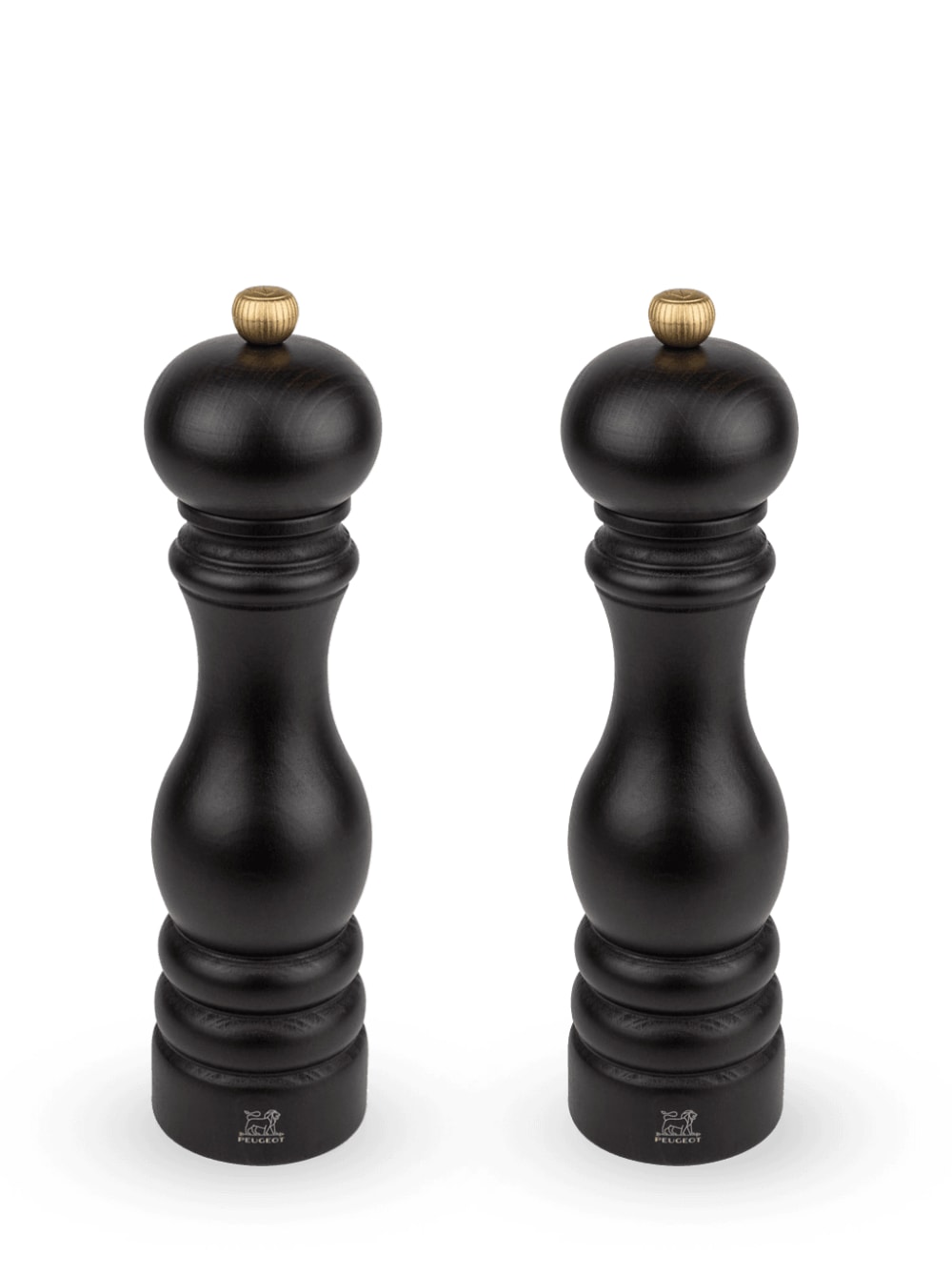 Duo de moulins à poivre et à sel bois chocolat H22cm