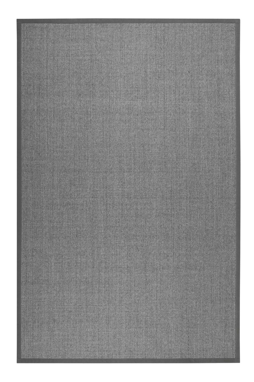 Alfombra fibras naturales 100% sisal gris antideslizante 160x230