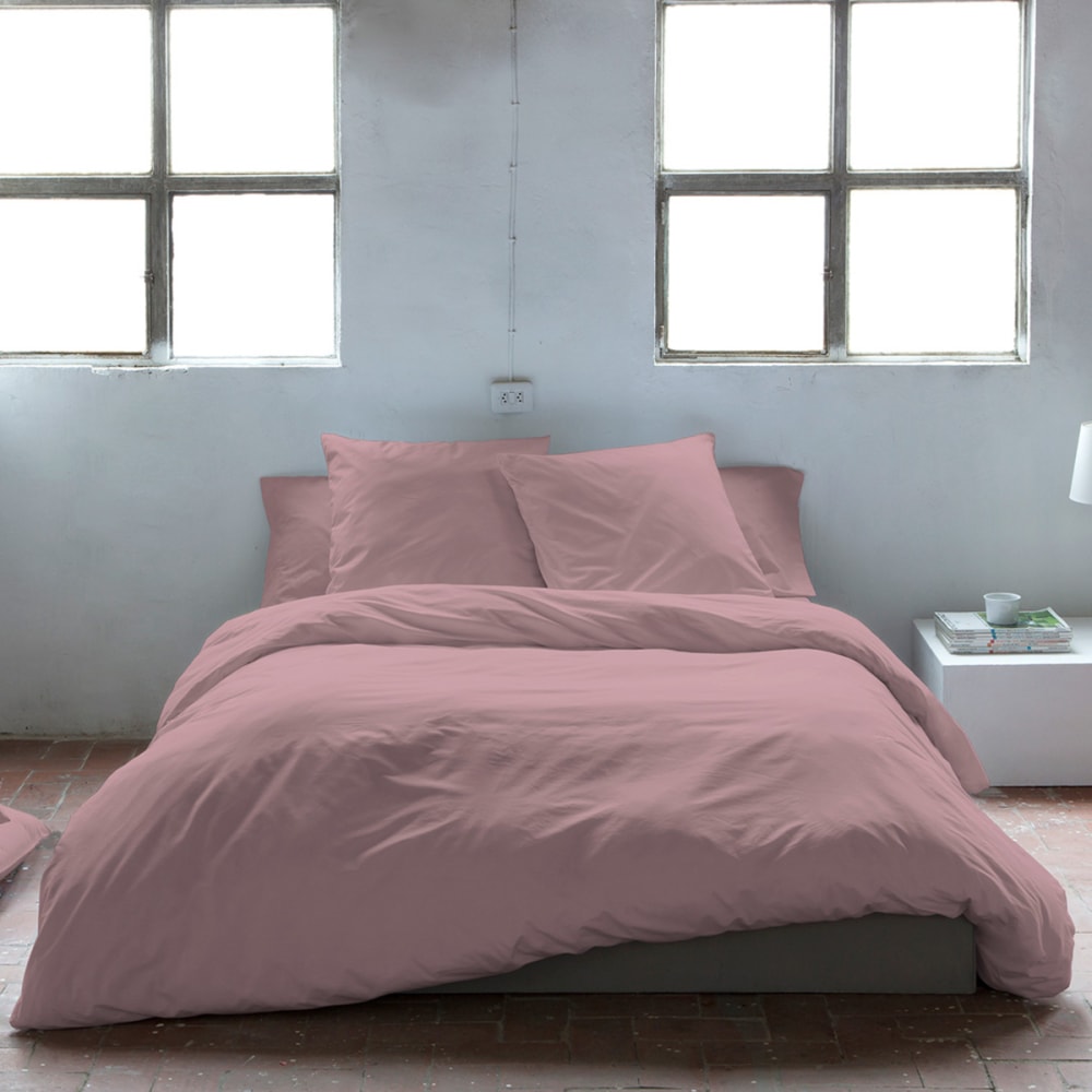 Housse de couette en coton mauve 140x200 cm — vue 4