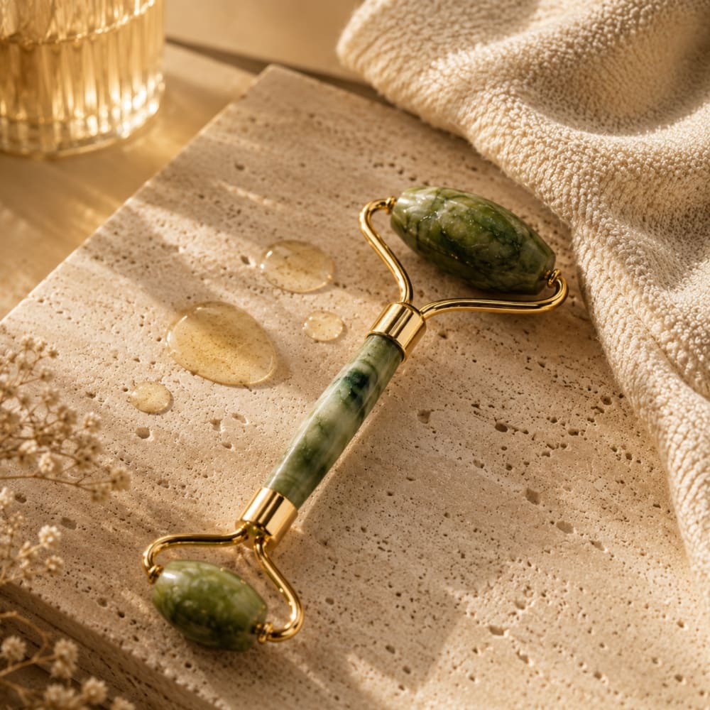 1 masajeador facial de piedra jade verde - Maisons du Monde