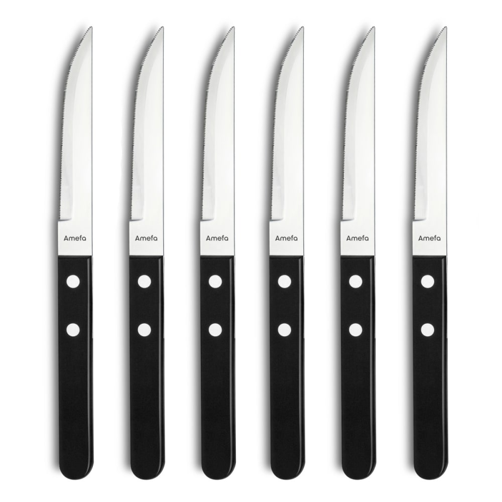Set di 4 coltelli da bistecca in nero - Amefa