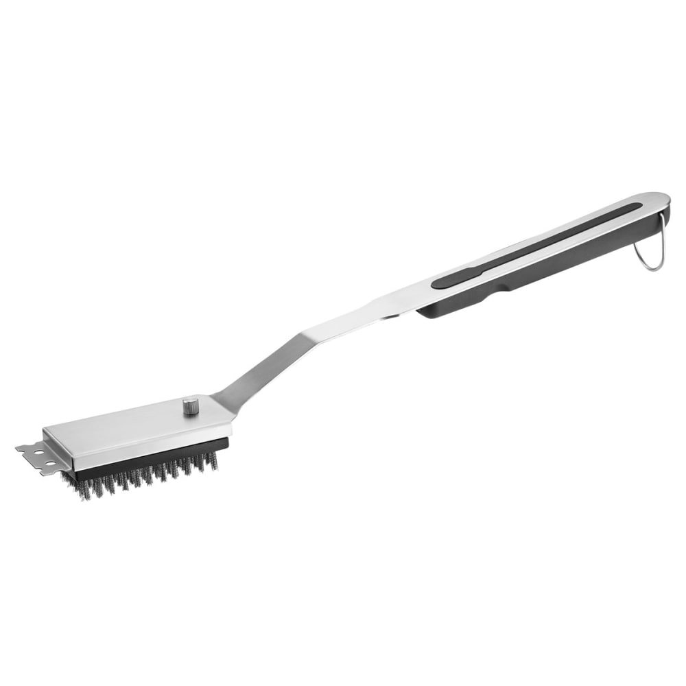 Spazzola per barbecue acciaio inox nero/argento - Modello Contemporaneo - Argentato - Acciaio inossidabile