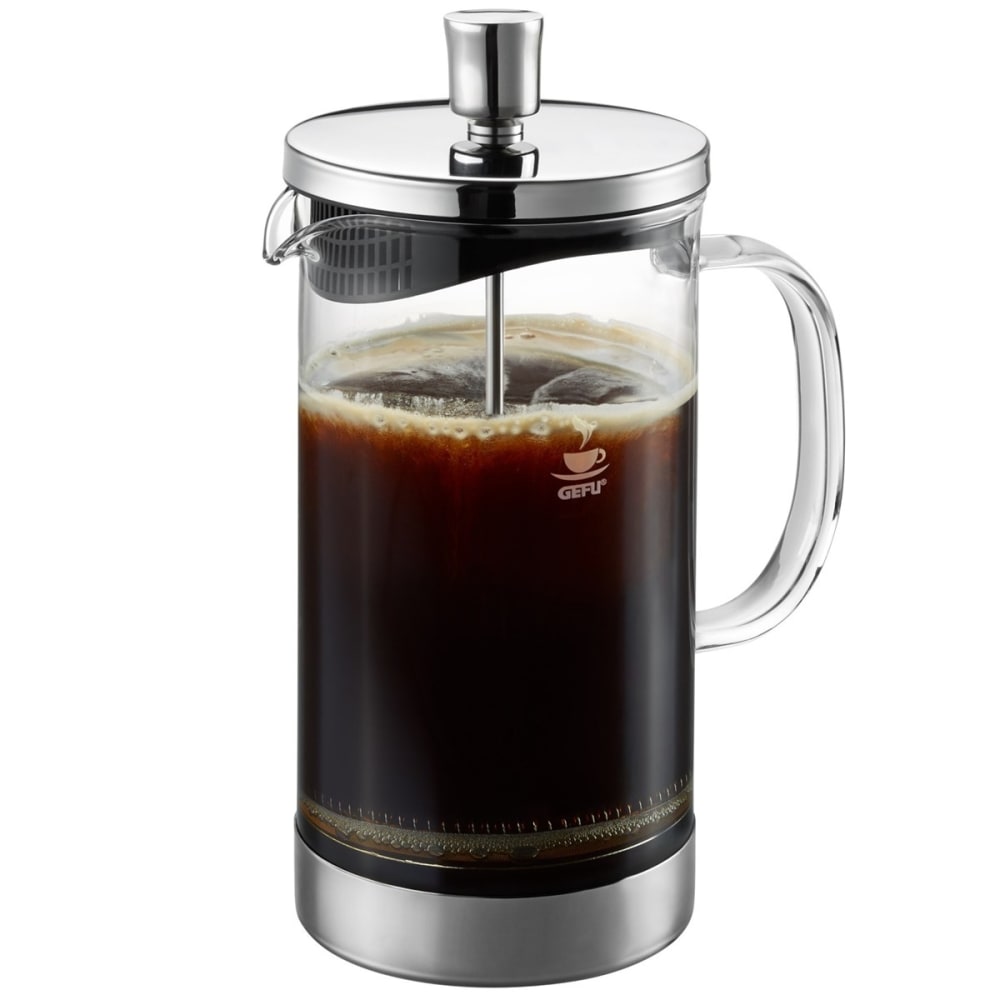 Caffettiera 1000 ml acciaio inox nero/argento - Modello Classico chic - Argentato - Acciaio inossidabile