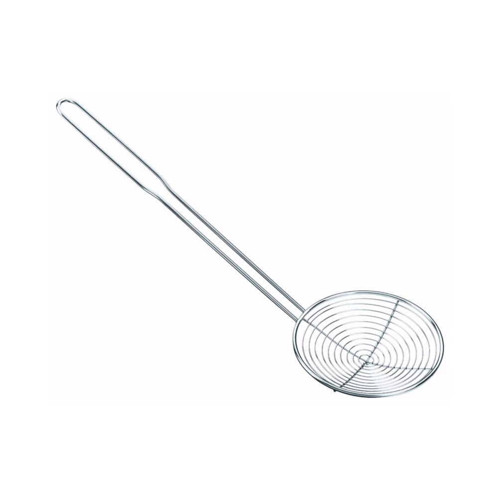 Cuillère à écumer en acier inoxydable argent Cuillère à écumer en acier inoxydable argent