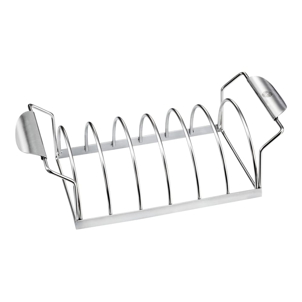 Supporto per costine acciaio inox argento - Modello Contemporaneo - Argentato - Acciaio inossidabile