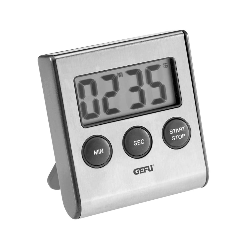 GEFU Minuteur numérique en acier inoxydable argent style contemporain Argenté