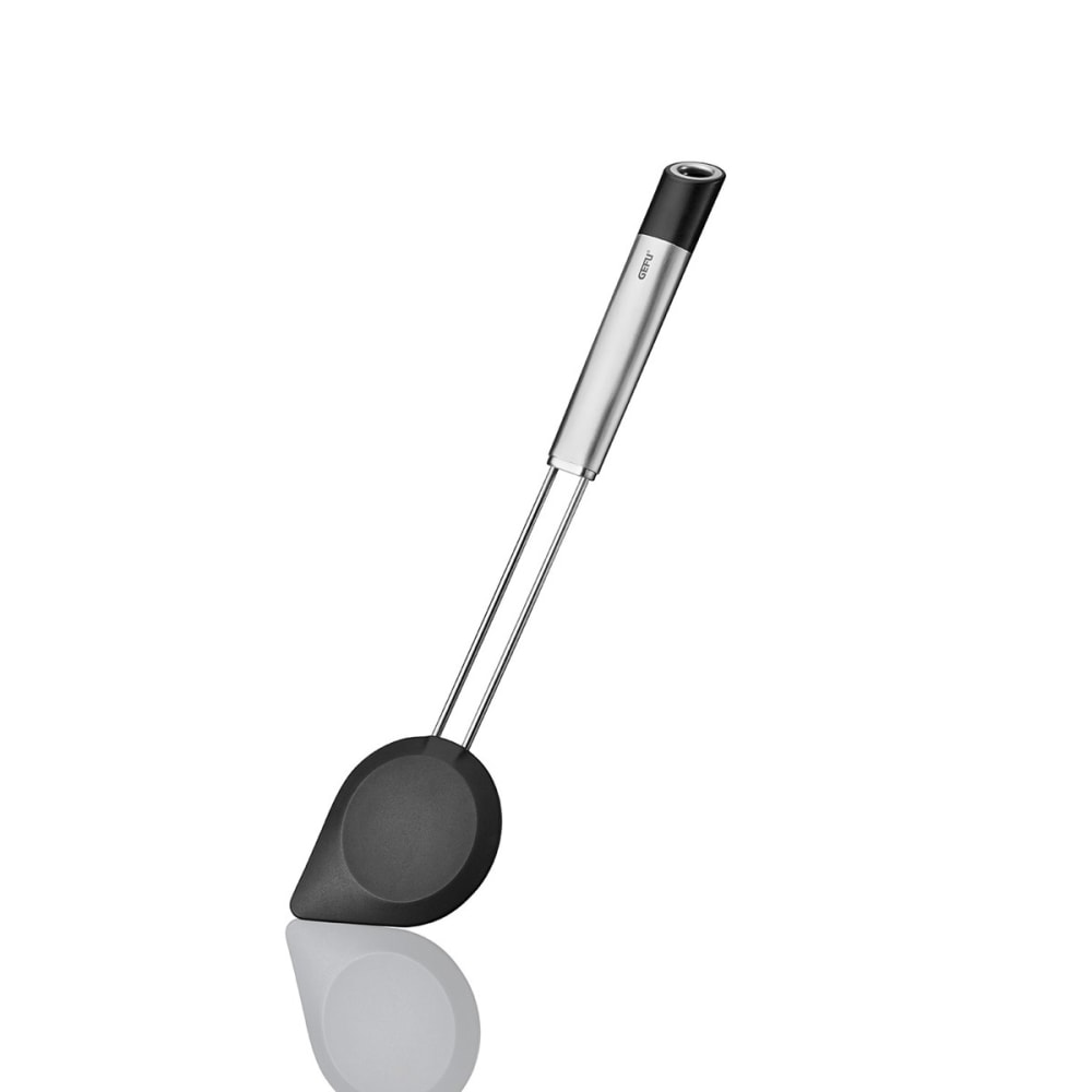 Cucchiaione in silicone acciaio inox nero/argento - Modello Contemporaneo - Argentato - Silicone (poliorganosilossano)