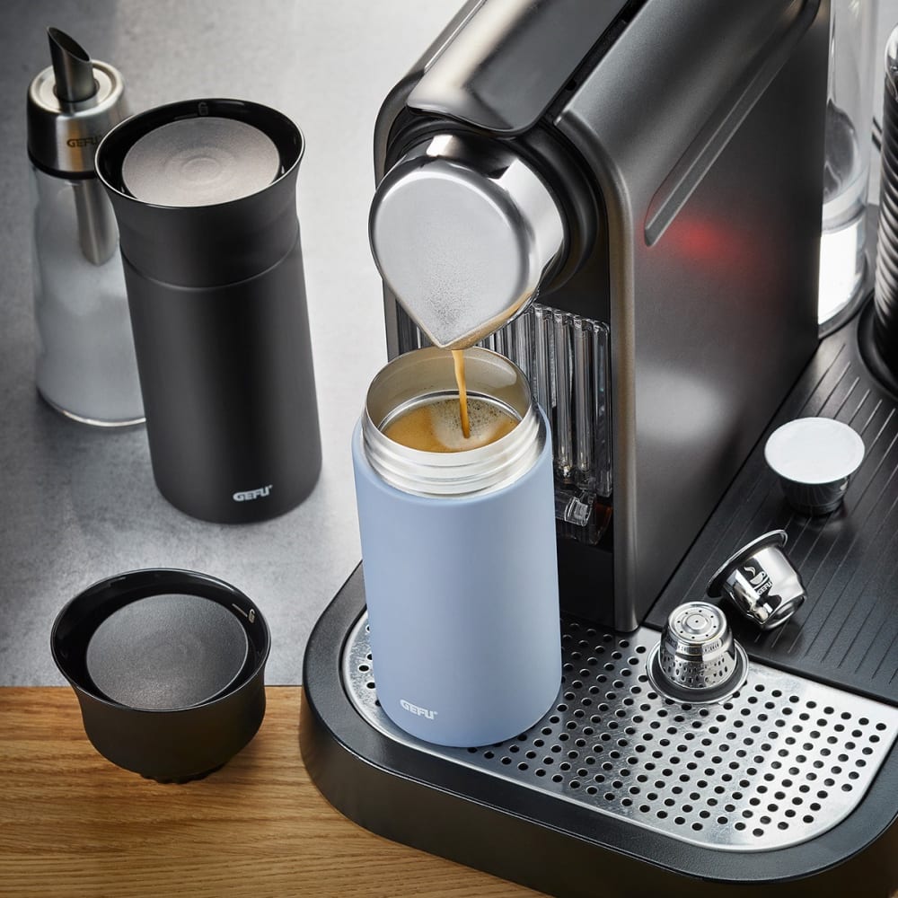 Mug isotherme en acier inoxydable noir - Maisons du Monde