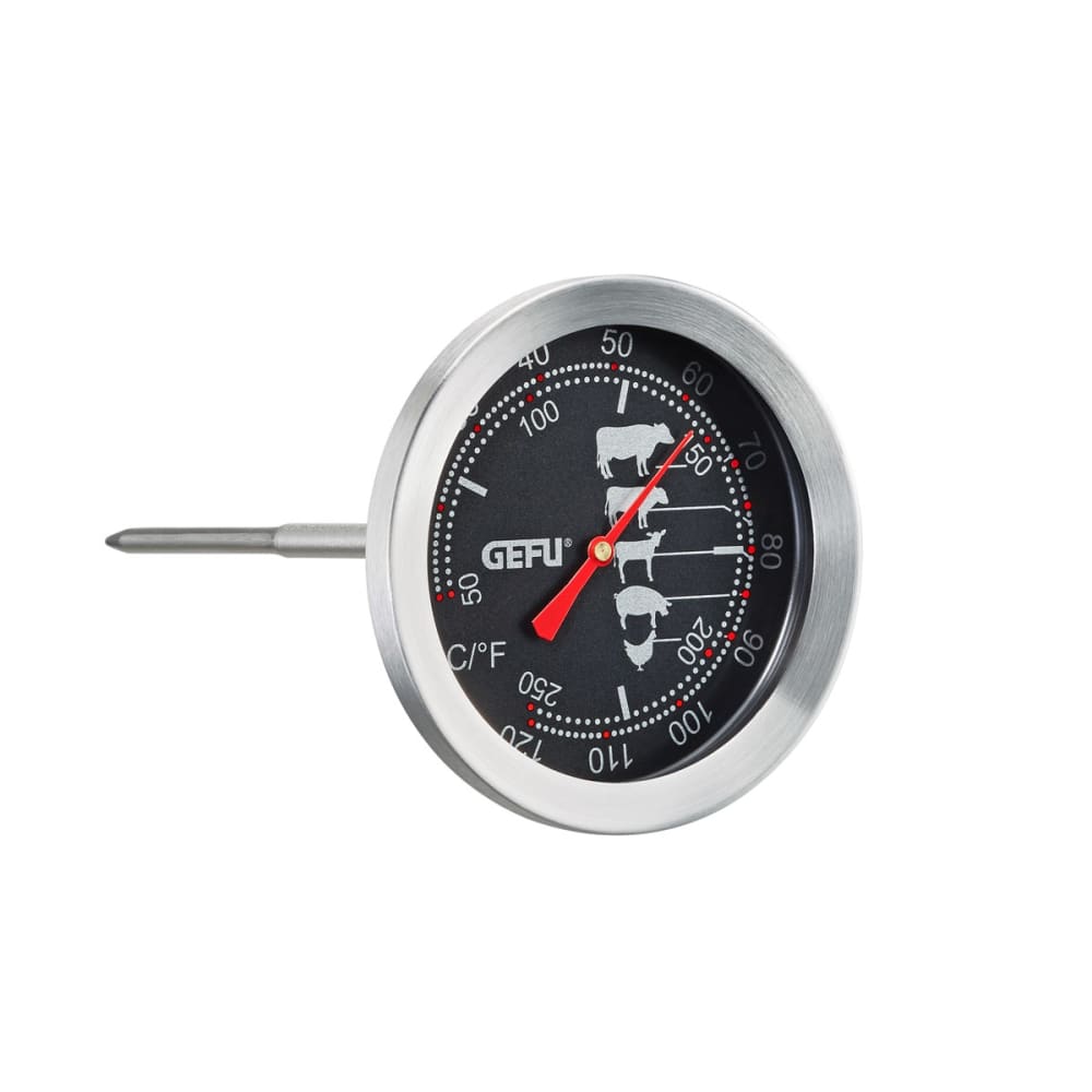 Termometro per arrosto acciaio inox nero/argento - Modello Contemporaneo - Argentato - Acciaio inossidabile