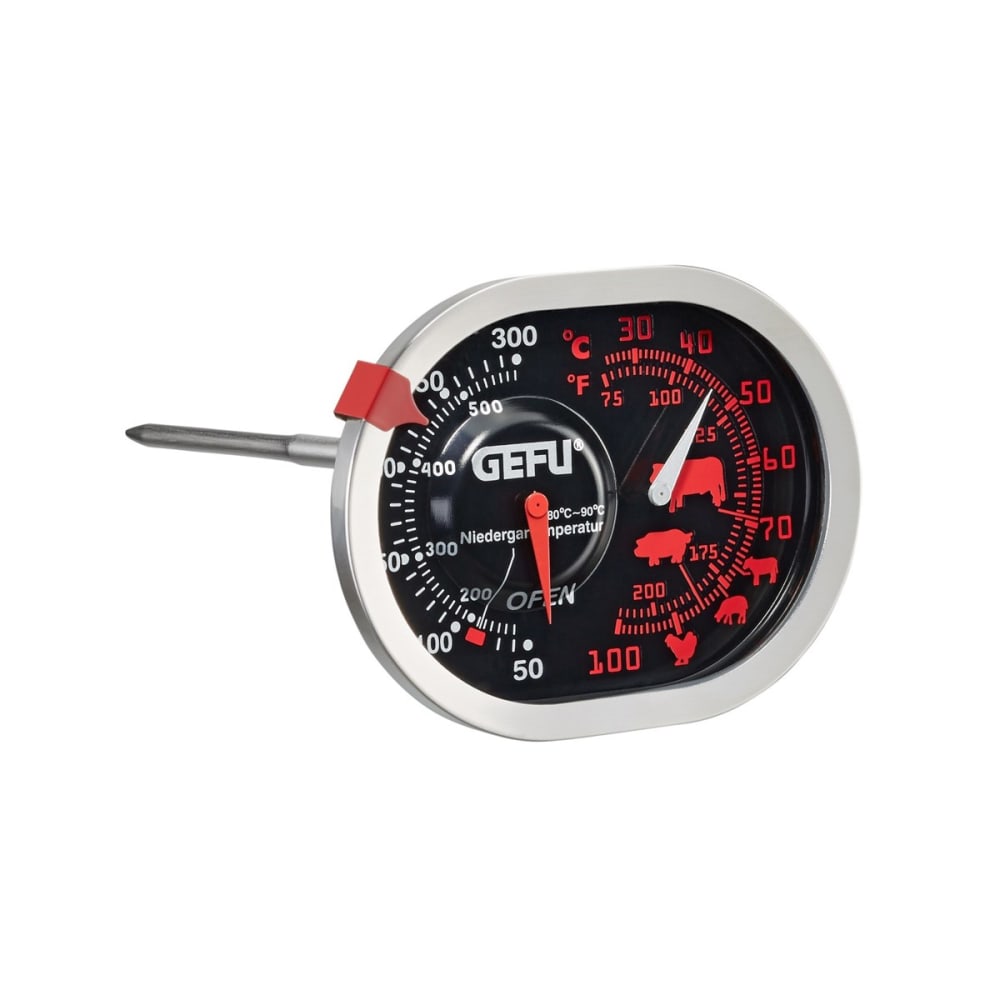 Termometro per arrosto e forno 3 in 1 acciaio inox - Modello Contemporaneo - Argentato - Acciaio inossidabile