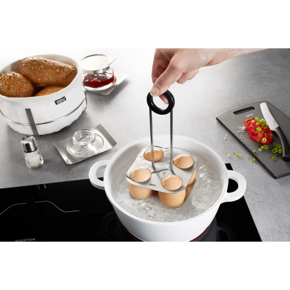 Support de cuisson à oeufs en acier inoxydable argent - Maisons du Monde