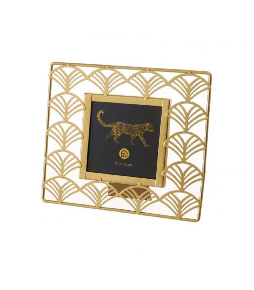 Cadre photo à poser en métal doré 9,5x9,5cm