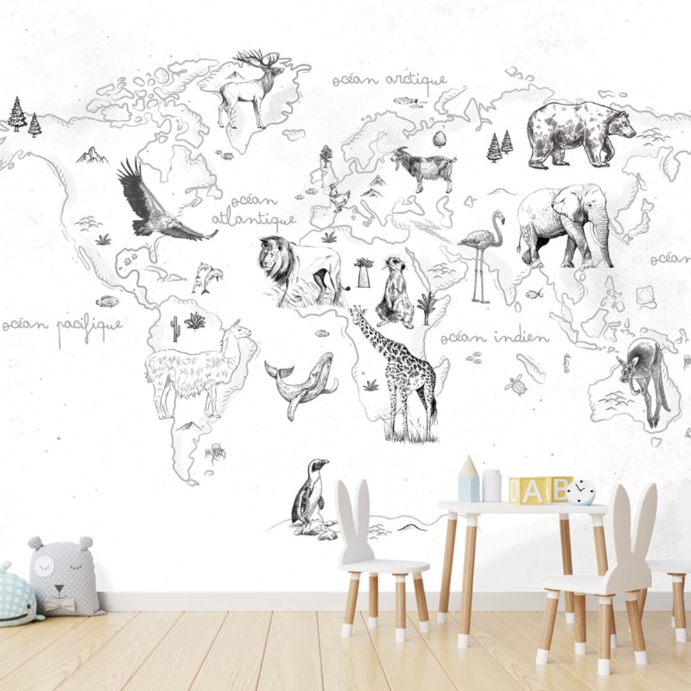 99Déco - Papier peint panoramique - 7 lés : 336x270cm - Blanc - 99DECO