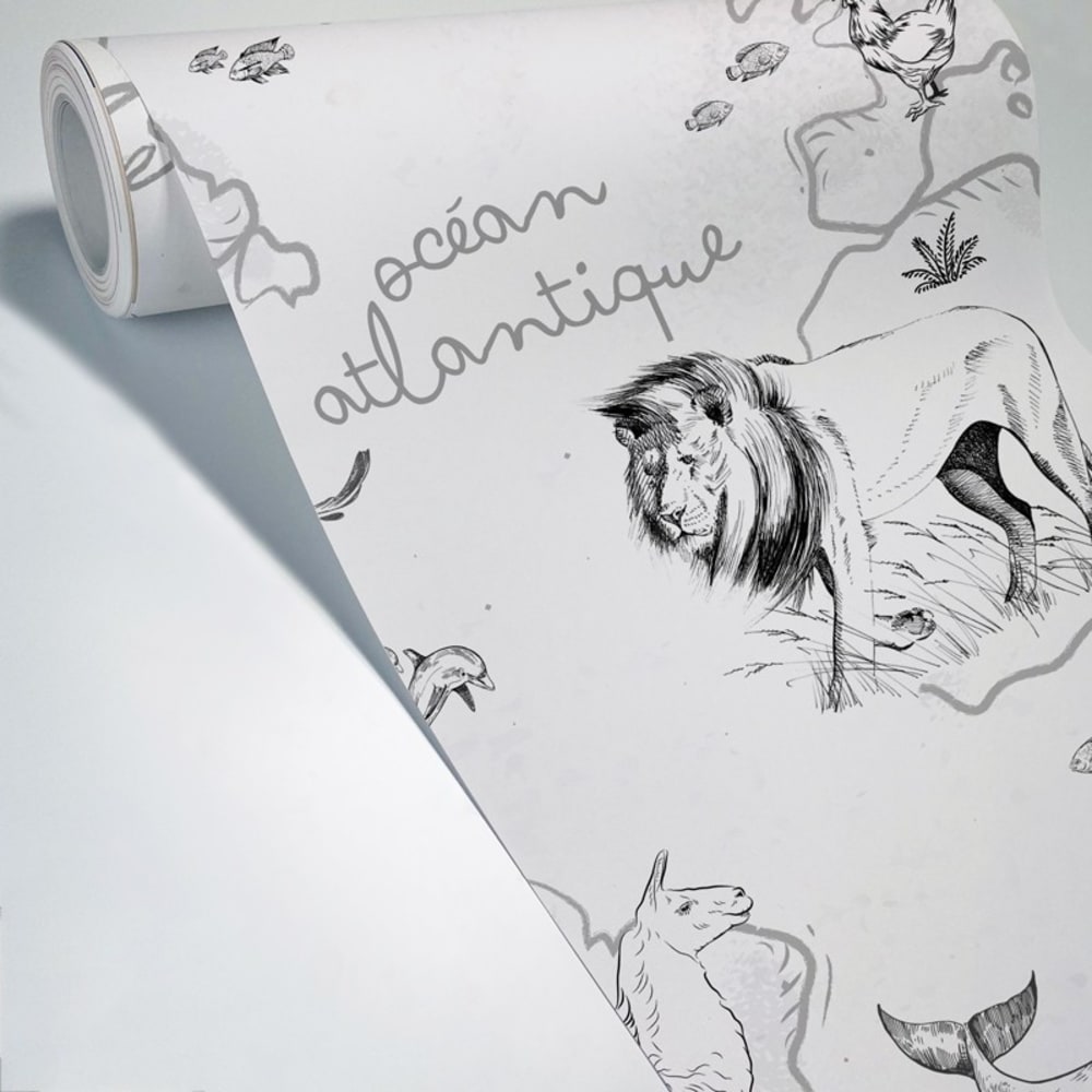 Papier peint panoramique - 7 lés : 336x270cm - Blanc - 99DECO (99Déco) - Image 1