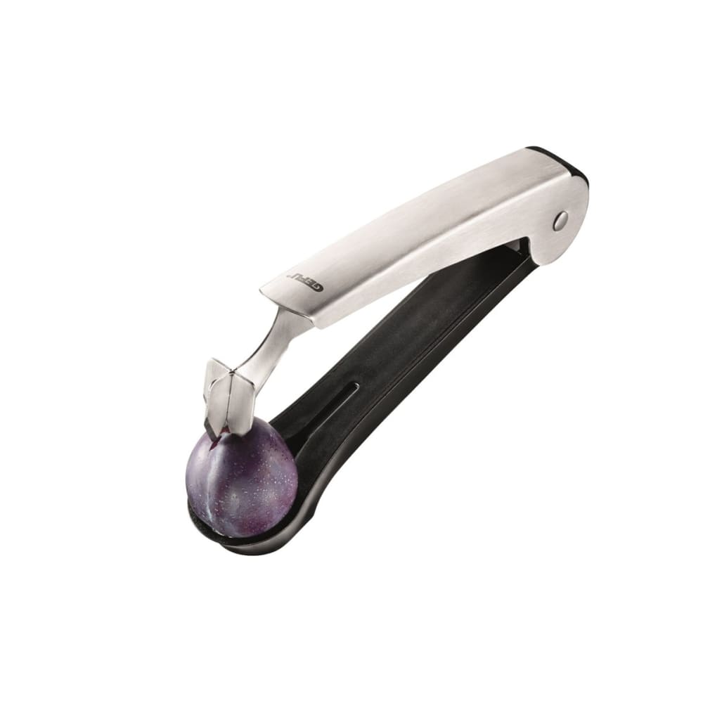 Snocciolatore per prugne acciaio inox nero/argento - Modello Contemporaneo - Argentato - Acciaio inossidabile