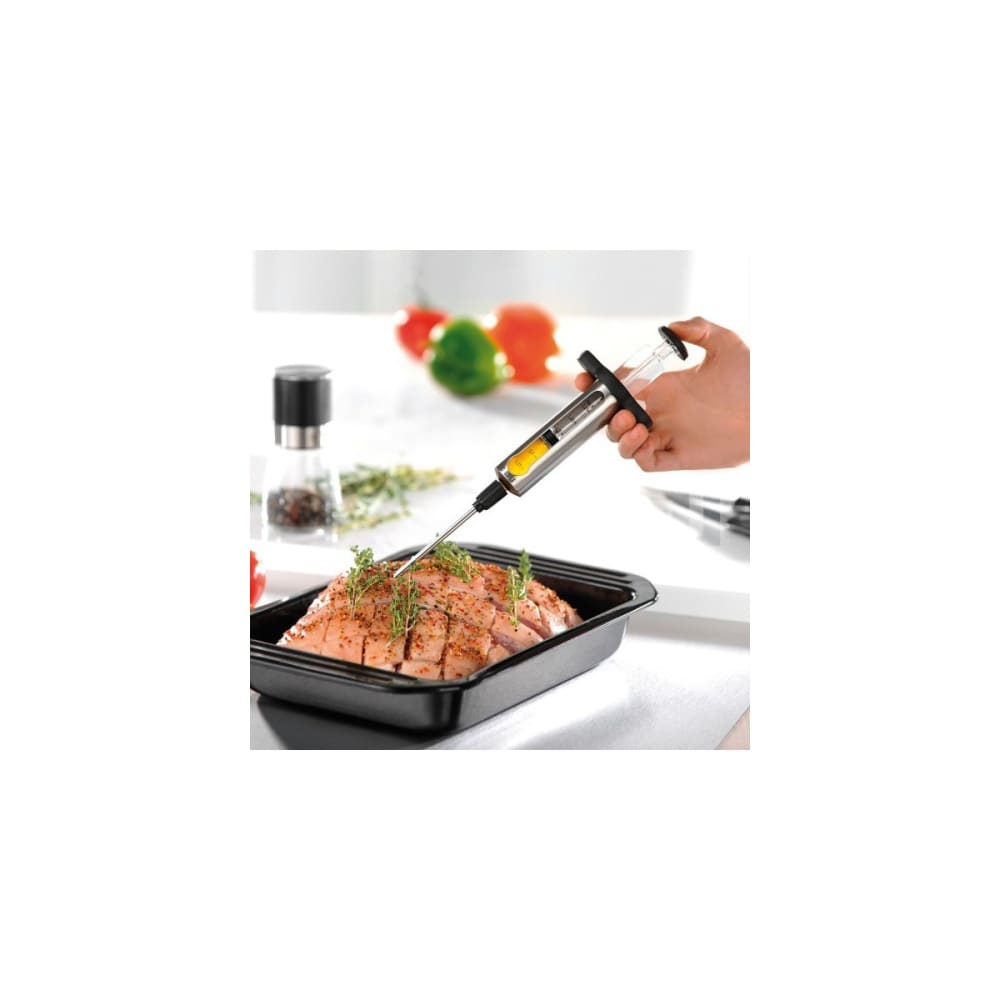 Siringa per marinate acciaio inox nero/argento - GEFU