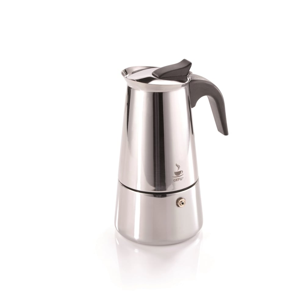 Cafetière italienne 2 tasses en acier inoxydable argent