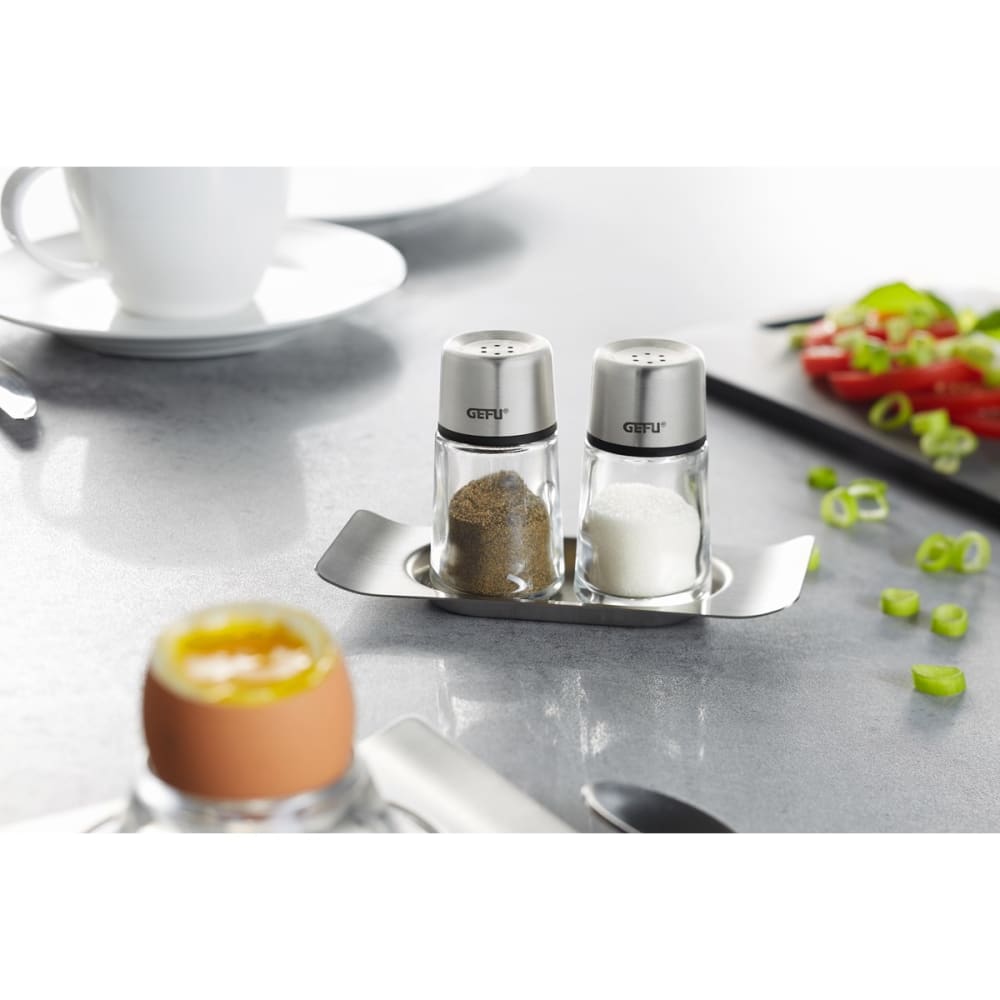 Ensemble salière et poivrière en verre argent - Maisons du Monde