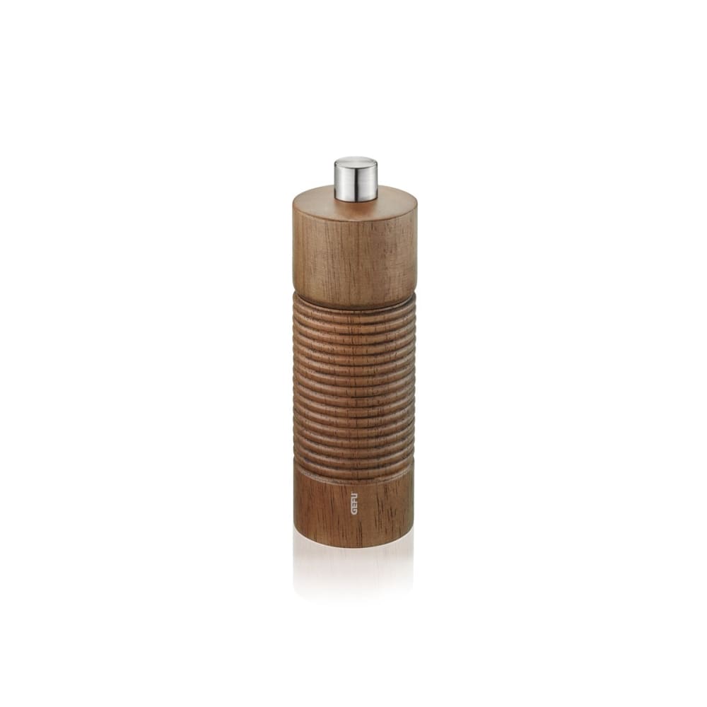 Moulin à sel ou à poivre en bois marron H14cm
