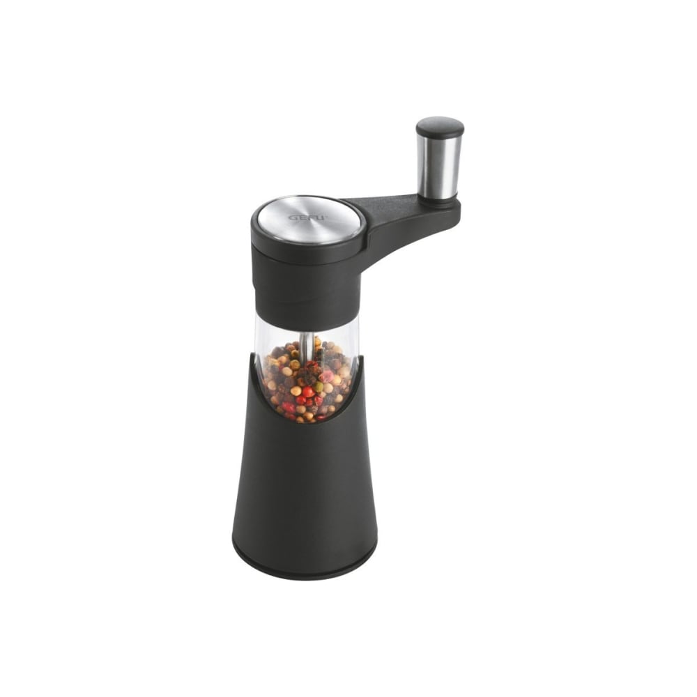 Macinaspezie a manovella acciaio inox nero/argento - Modello Contemporaneo - Argentato - Acciaio inossidabile