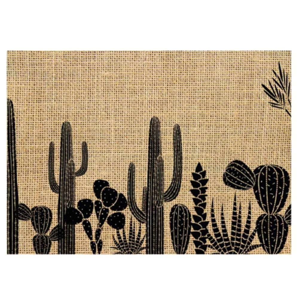 Set de table en toile de jute style bohème cactus 42x30cm