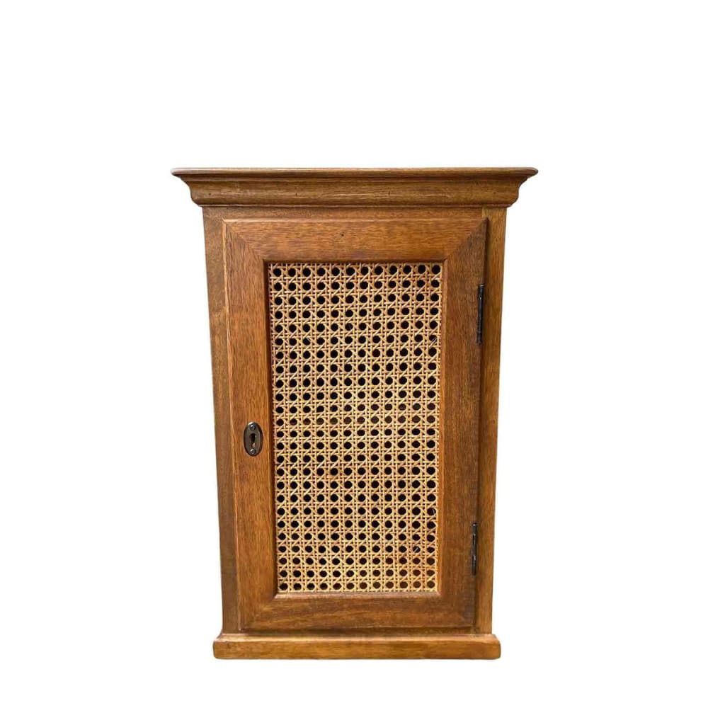 Petite armoire parisienne 1 porte en cannage