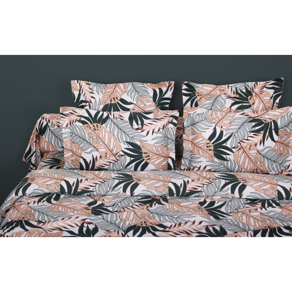 Taie d'oreiller satin de coton 50x70 cm imprimé Tropical - Maisons du Monde