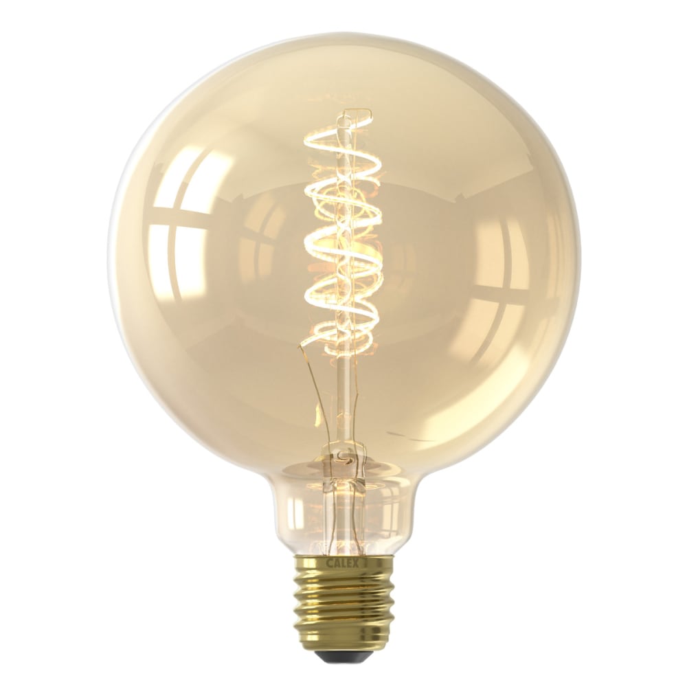 Calex Ampoule filament décorative en verre ambre style contemporain Jaune