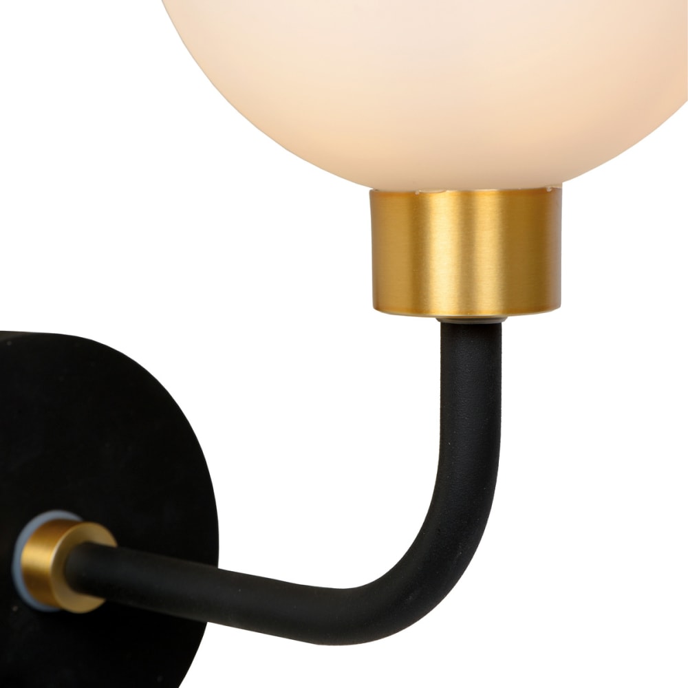 Wandleuchte aus Glas 1xG9, schwarz - Maisons Du Monde