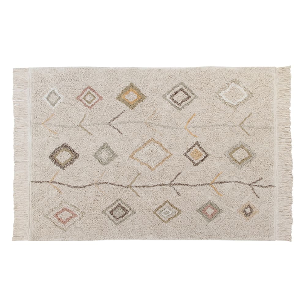 Lorena Canals Waschbarer Teppich Kaarol Erde, 200x140 cm, natürlich style modern Mehrfarbig Baumwolle