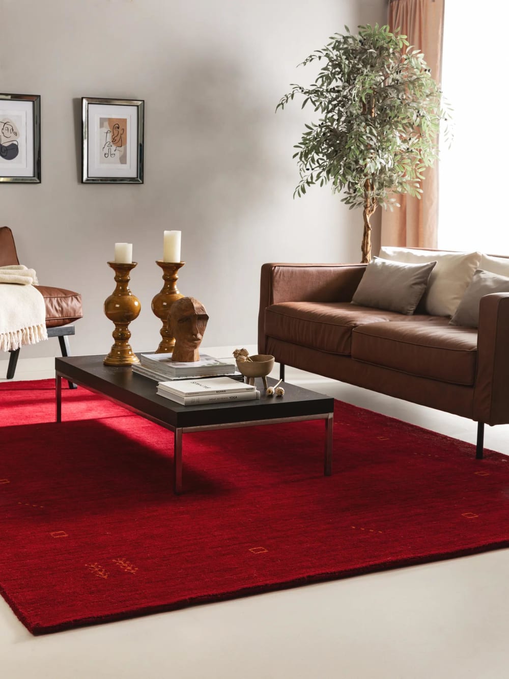 Alfombra de lana rojo 80x150 - Maisons du Monde