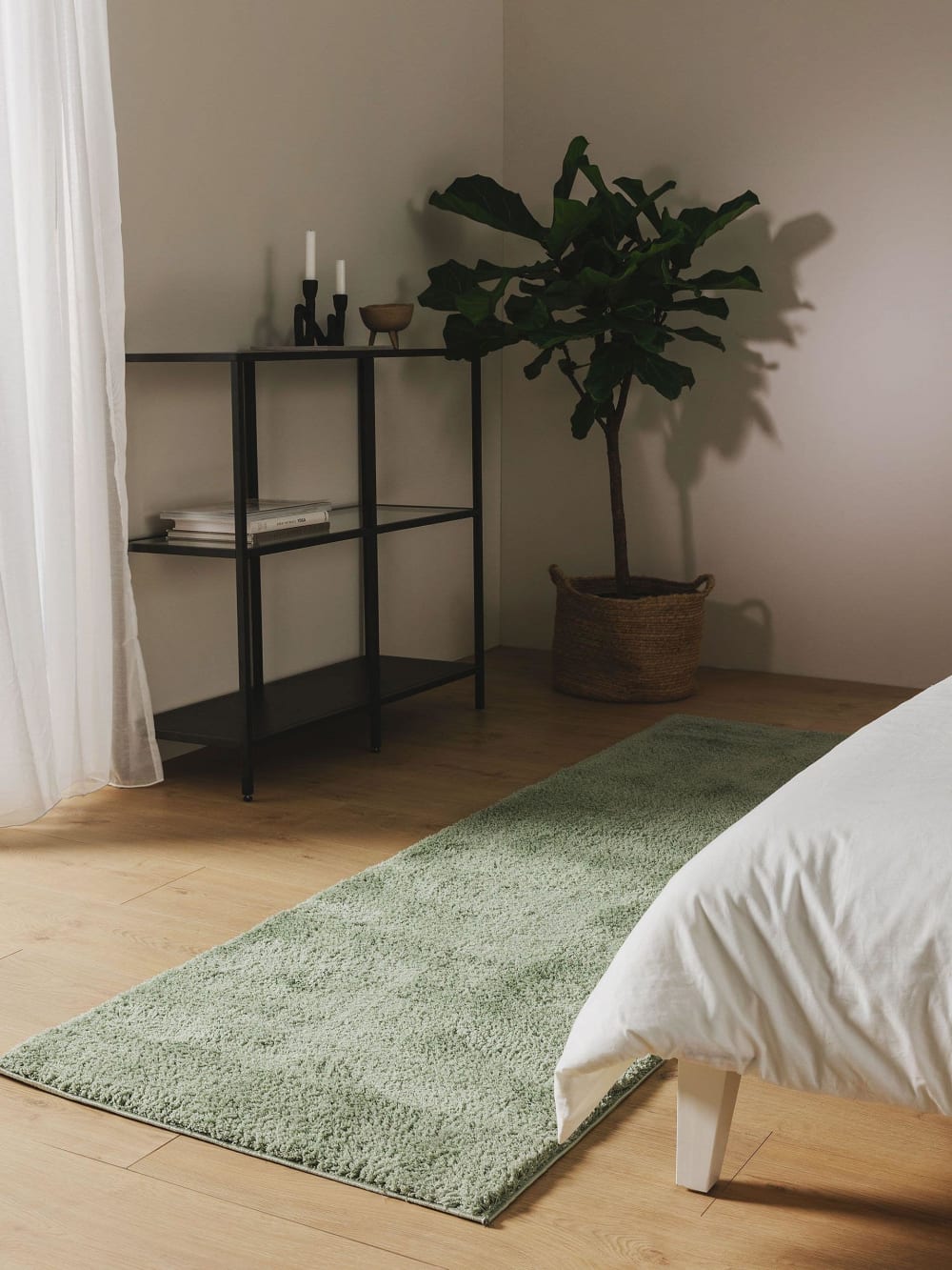 Tapis de couloir vert clair 80x240 — vue 3