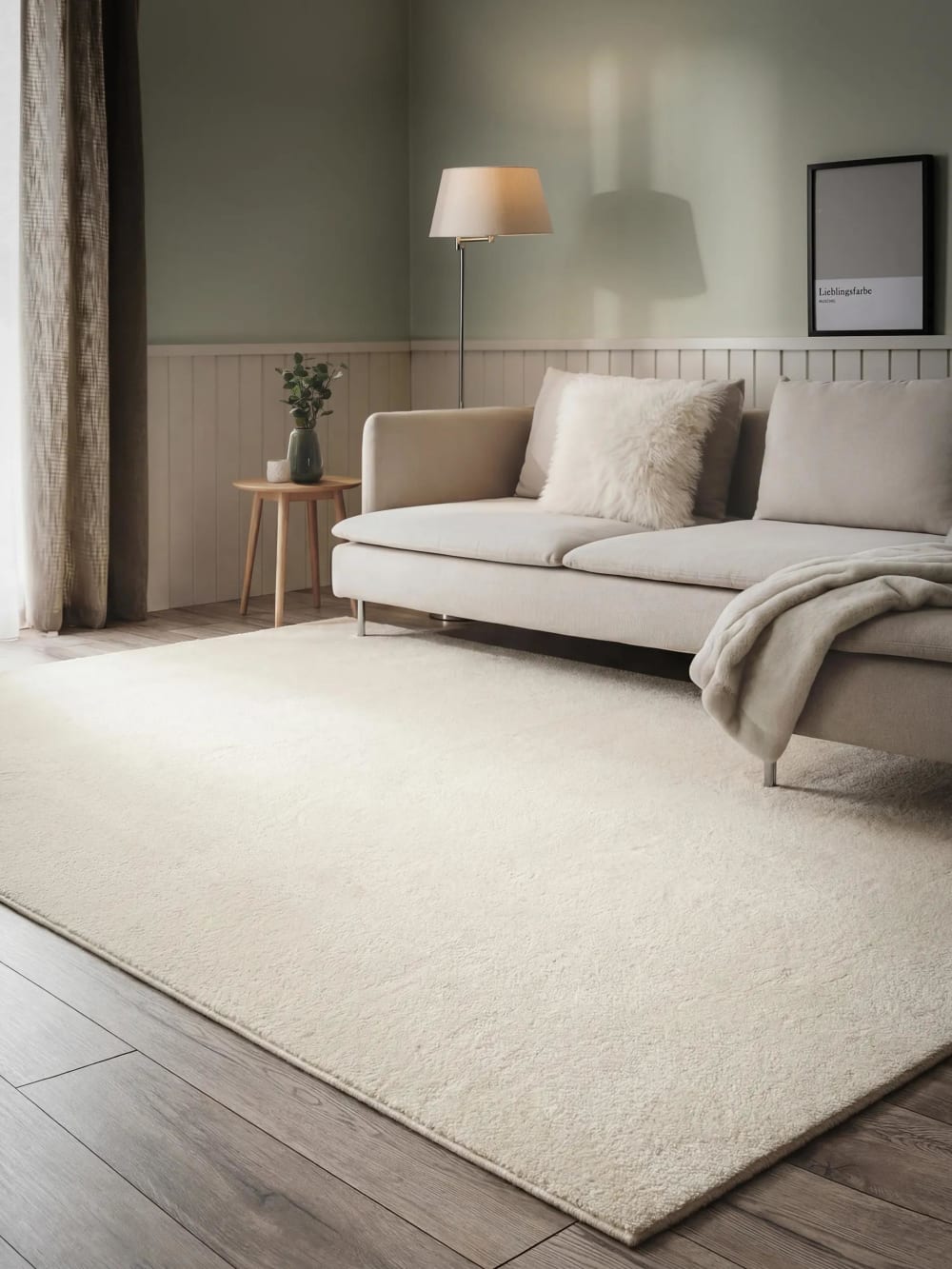 Tappeto a pelo lungo bianco 160x230 - Benuta