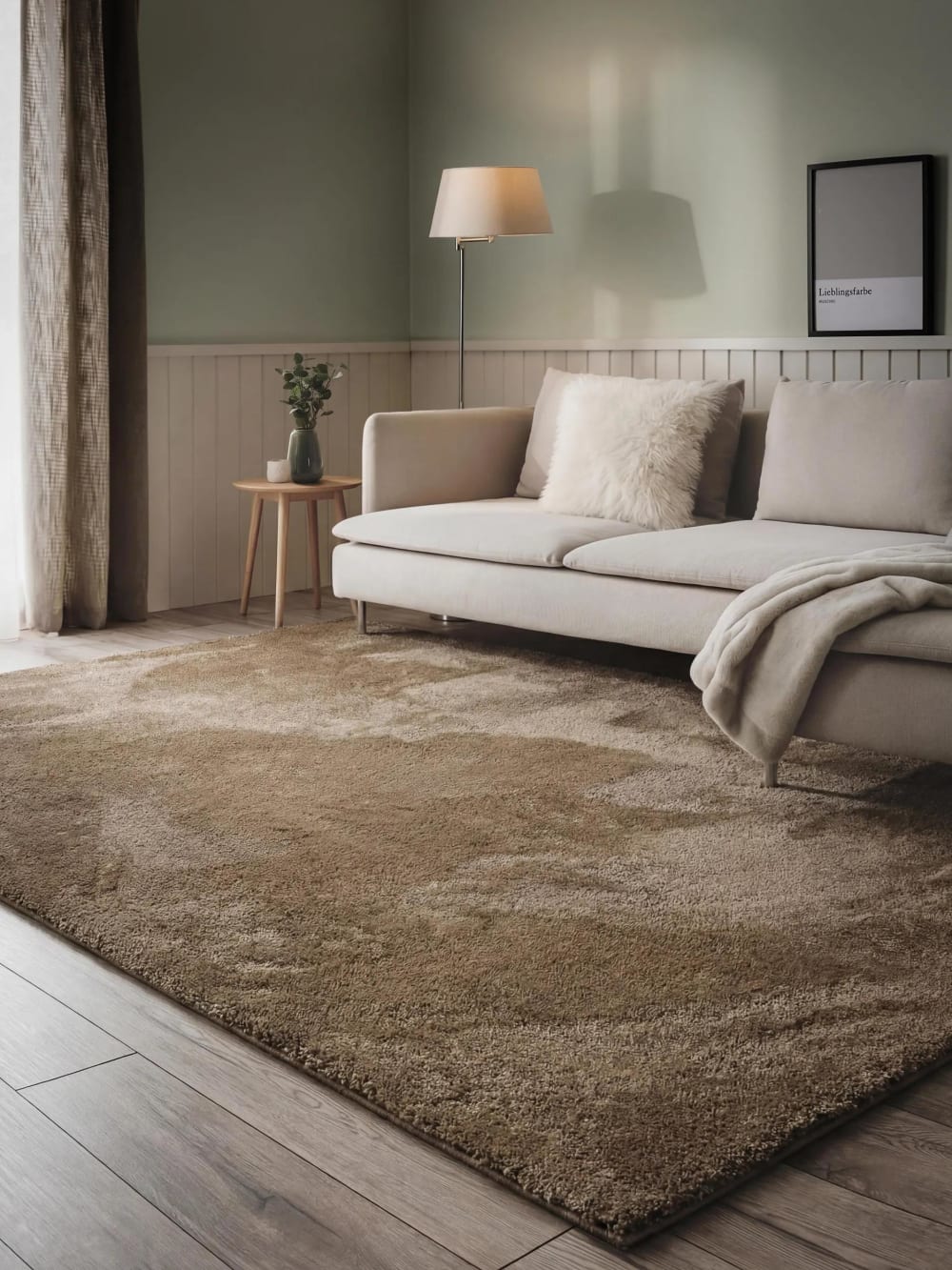 Alfombra pelo largo beige 80x150 - Maisons du Monde