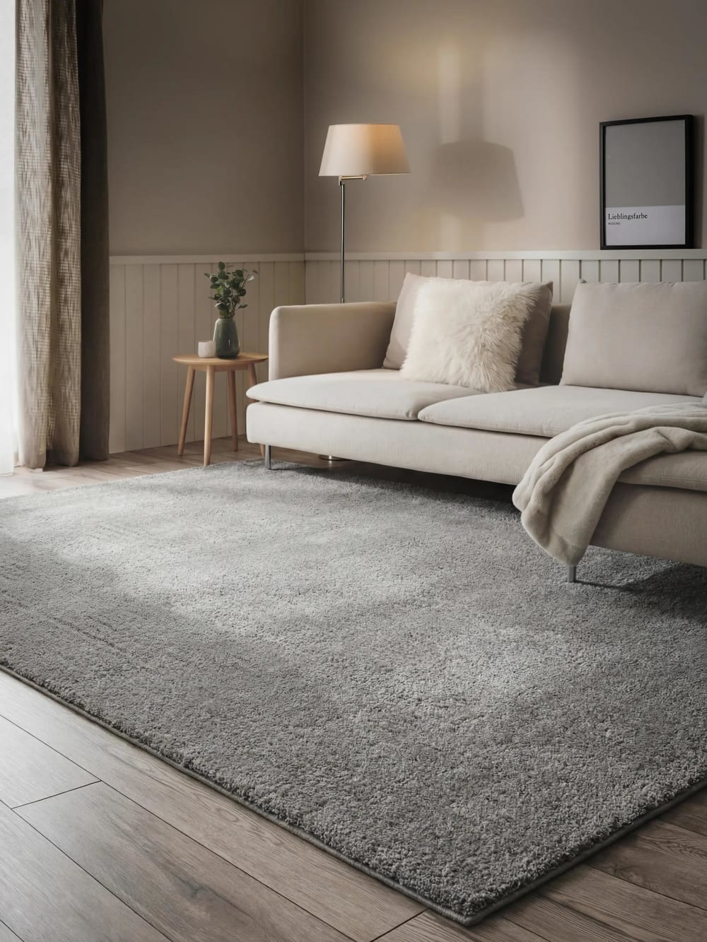 Tapis à poils longs gris 120x170 - Maisons du Monde