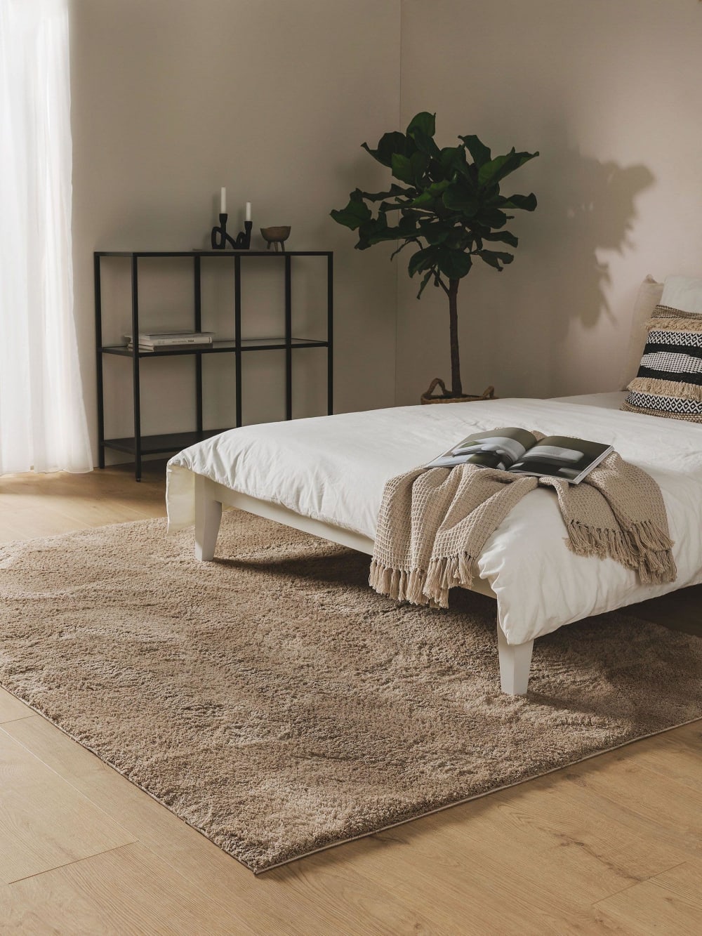 Tapis à poils longs beige 160x230 — vue 3