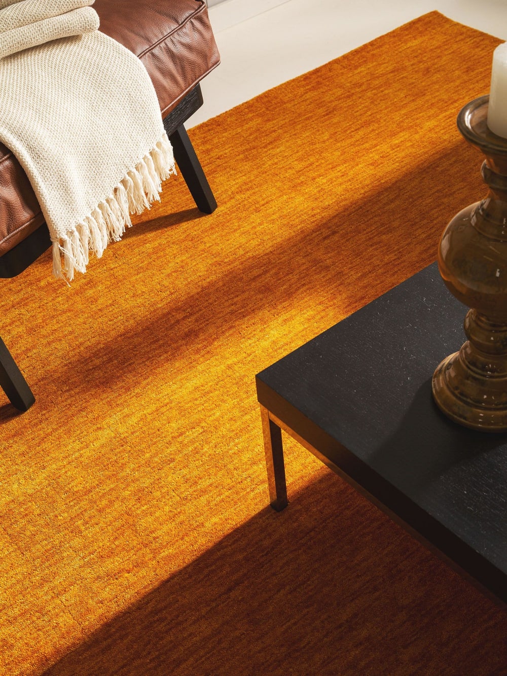 Tapis de laine jaune 80x150 — vue 4